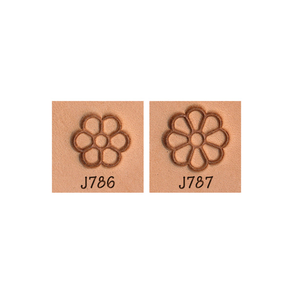 Flower Bold Daisy J786 J787 2-Piece Leather Stamp Set