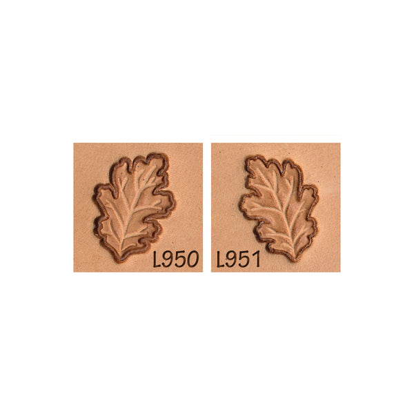 Leaf Oak Rounded L950 L951 2-Piece Leather Stamp Set