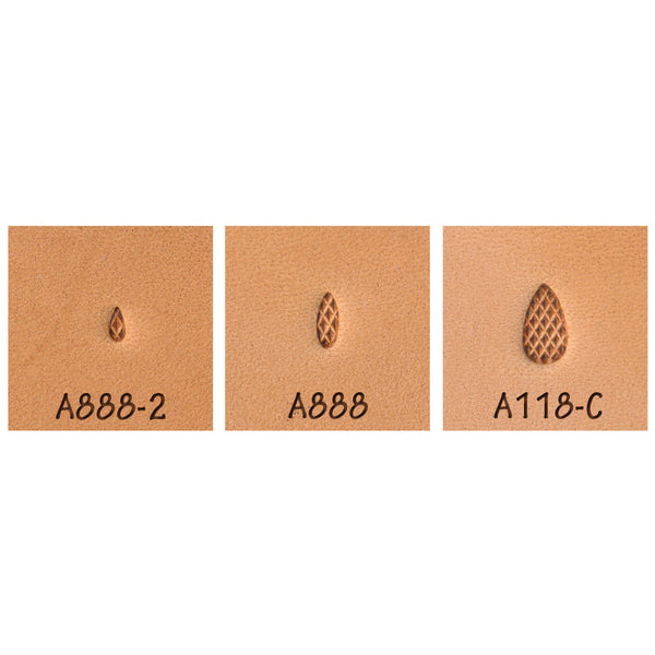 Background Checked Coarse A888-2 A888 A118-C 3-Piece Leather Stamp Set