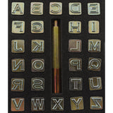 1/2" (12.7mm) Block Outline Font Alphabet Leather Stamp Set 8143-00