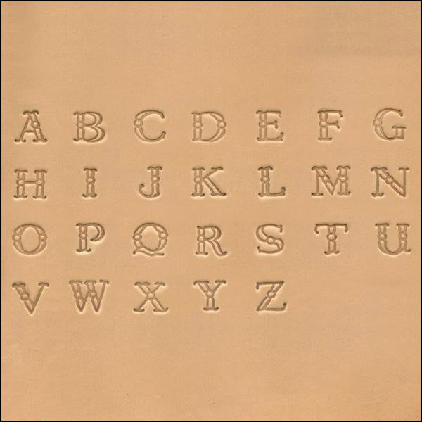 3/8" (9.5mm) Fancy Font Alphabet Leather Stamp Set 4907-00