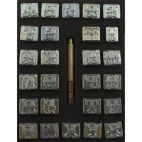 3/4" (19mm) Fancy Leather Art Style Alphabet Leather Stamp Set 8145-00