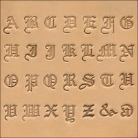 3/4" (19mm) Old English Font Alphabet Leather Stamp Set 8142-00
