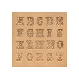 1/2" (12.7mm) Script Font Alphabet Leather Stamp Set 8140-00