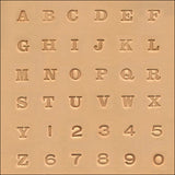 1/4" (6.4mm) Classic Serif Font Alphabet & Number Leather Stamp Set 8134-00
