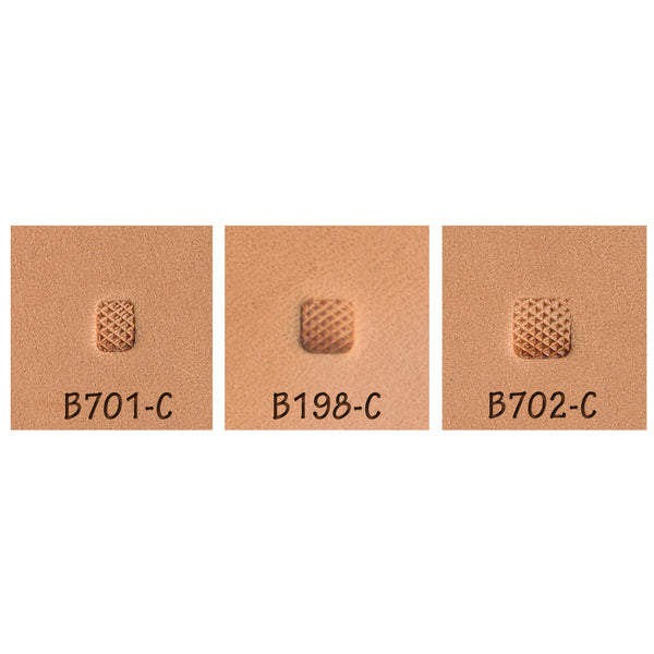 Beveler Checked Coarse B701-C B198-C B702-C 3-Piece Leather Stamp Set