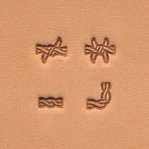 Barbed Wire-Small 4-Piece Leather Stamp Set