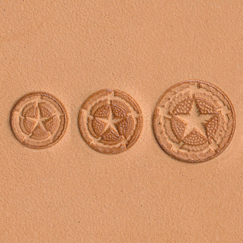 Circle Barbed Wire w/Star 3-Piece Leather Stamp Set E69006-00