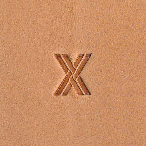 Border Double X Weave E337 Leather Stamp