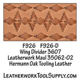 Figure Carving/Border F926 F926-D F926-H 3-Piece Leather Stamp Set