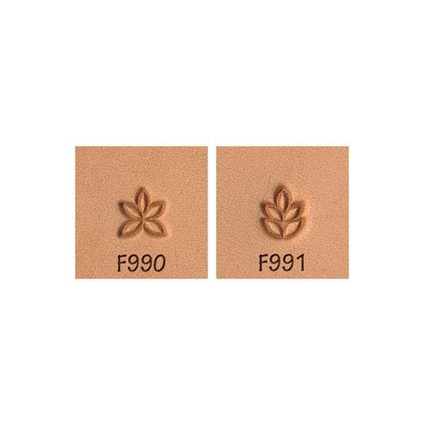 Seed/Leaf Bunch F990 F991 2-Piece Leather Stamp Set