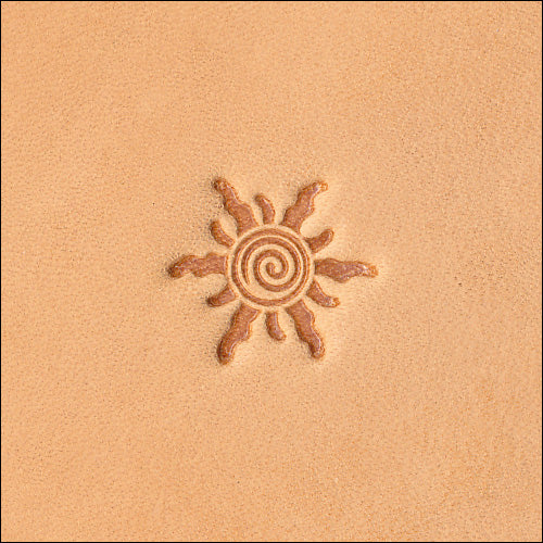 Geometric Spiral Sun G2293 Craftplus Leather Stamp
