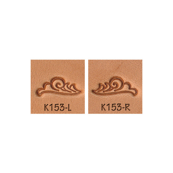 Border Leaf/Scroll K153-L K153-R 2-Piece Leather Stamp Set