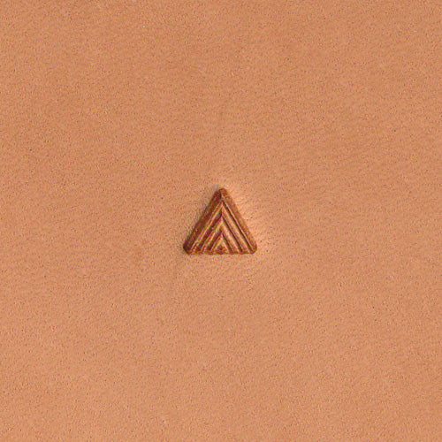 Geometric-Large Triangle-Lined O30 Leather Stamp