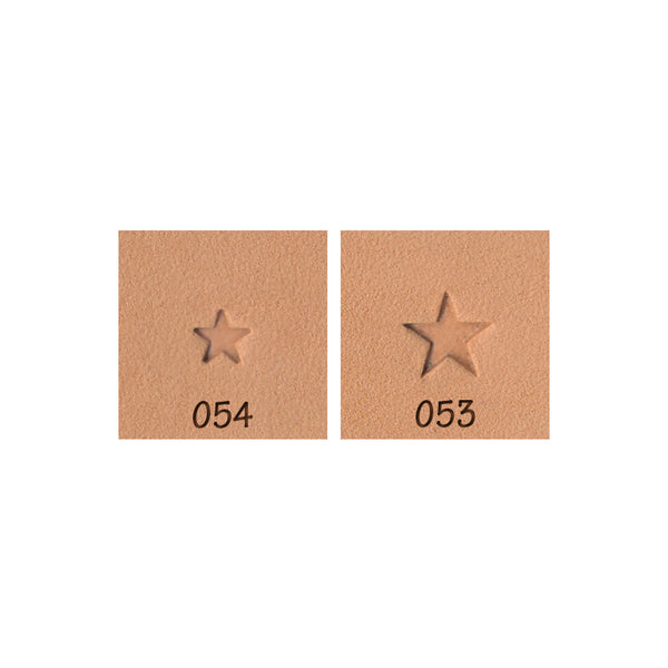 Star 5-Point Flat O54 O53 2-Piece Leather Stamp Set