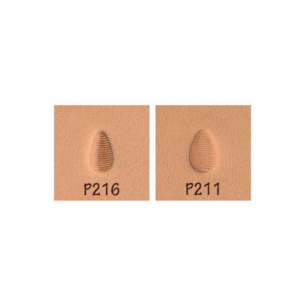 Pear Shader Ribbed P216 P211 2-Piece Leather Stamp Set