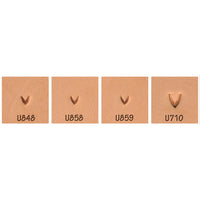 Mule Foot V-Shape Serrations U848 U858 U859 U710 4-Piece Leather Stamp Set
