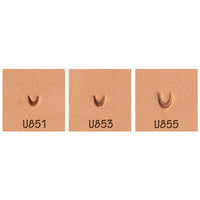 Mule Foot U-Shape Serrations U851 U853 U855 3-Piece Leather Stamp Set