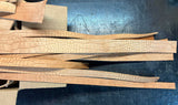 Embossed Veg Tan Leather Remnants Strips Pieces Approx. 4 lbs Small Projects Repair Jobs
