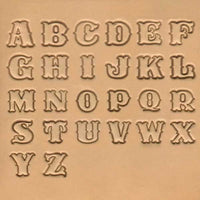 1" (25.4mm) Western Style Upper Case Alphabet Leather Stamp Set 8132-00