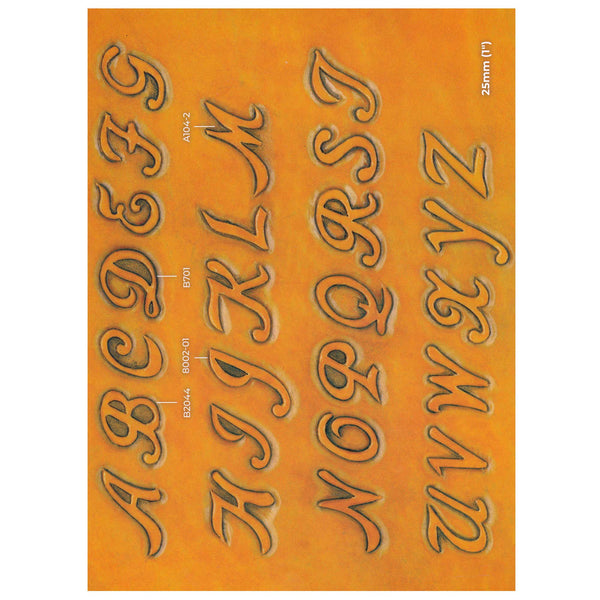 1" Cursive Alphabet Easy Trace Reusable Leather Tooling Pattern MakerAid® 78904-36