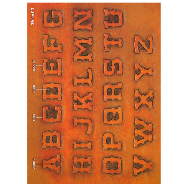 1" Old Western Alphabet Easy Trace Reusable Leather Tooling Pattern MakerAid® 78904-33