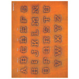 3/4" Old Western Alphabet Easy Trace Reusable Leather Tooling Pattern MakerAid® 78904-32
