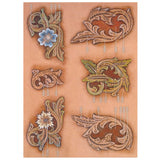 Corner Designs #1 Easy Trace Reusable Leather Tooling Pattern MakerAid® 78904-17