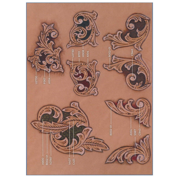 Corner Designs #2 Easy Trace Reusable Leather Tooling Pattern MakerAid® 78904-18