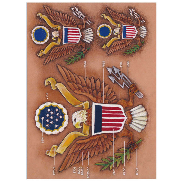 USA Eagle Seal Easy Trace Reusable Leather Tooling Pattern MakerAid® 78904-08