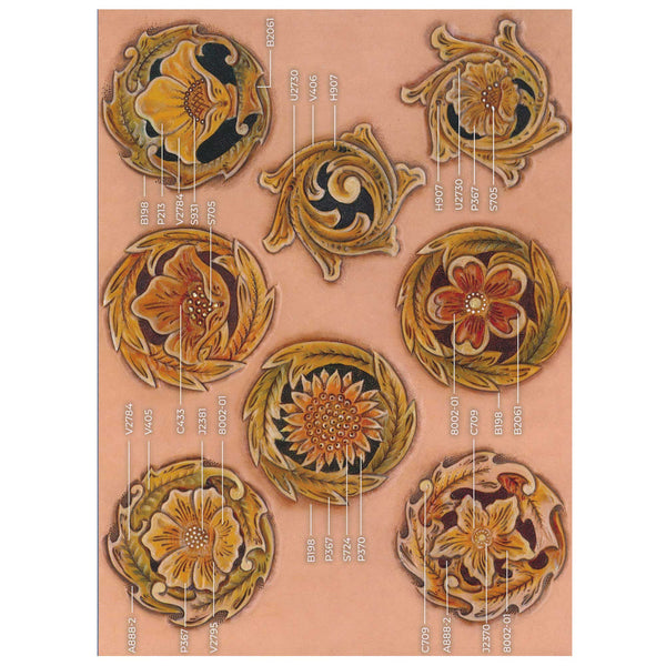 Floral Rounders Easy Trace Reusable Leather Tooling Pattern MakerAid® 78904-24