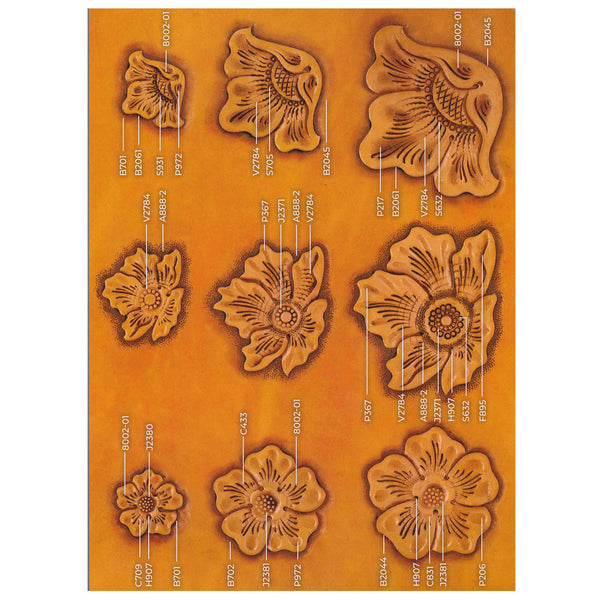 Flowers #2 Easy Trace Reusable Leather Tooling Pattern MakerAid® 78904-20