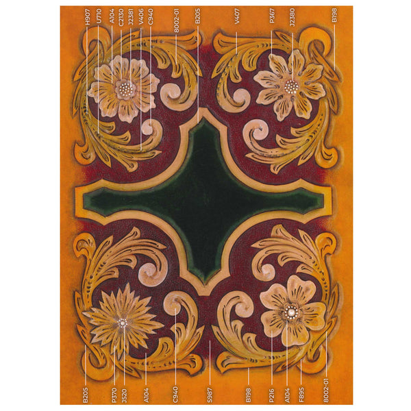 Flowers & Leaves #3 Easy Trace Reusable Leather Tooling Pattern MakerAid® 78904-15