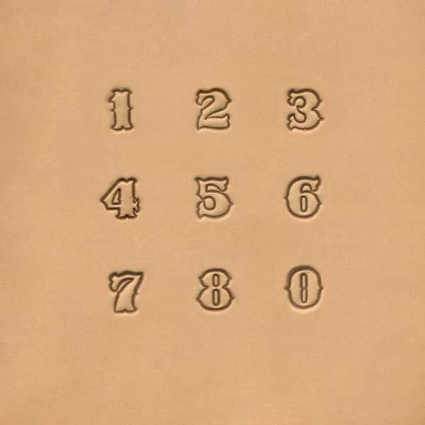 1/2" (12.7mm) Western Style Number Leather Stamp Set 8135-00