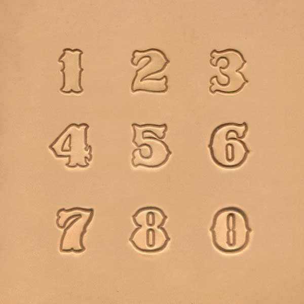 3/4" (19mm) Western Style Number Leather Stamp Set 8136-00