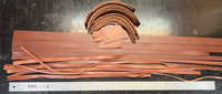Brown Veg Tan Leather Remnants Pieces Approx. 5 lbs Small Projects Repair Jobs
