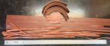 Brown Veg Tan Leather Remnants Pieces Approx. 5 lbs Small Projects Repair Jobs