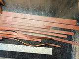 Brown Veg Tan Leather Remnants Pieces Approx. 5 lbs Small Projects Repair Jobs