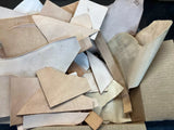 Veg Tan Leather Remnants Strips Pieces Approx. 3 lbs Small Projects Repair Jobs