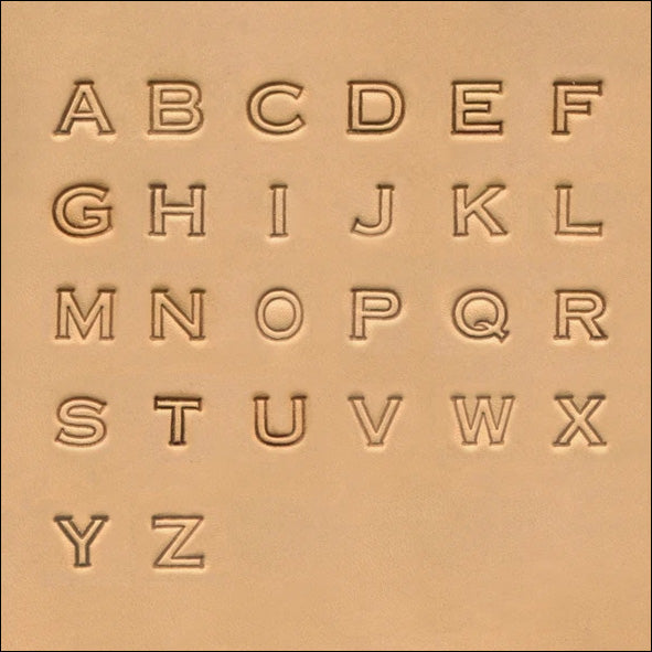 1/2 (12.7mm) Block Outline Font Alphabet Leather Stamp Set 8143-00 –