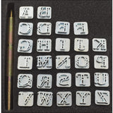 3/8" (9.5mm) Fancy Font Alphabet Leather Stamp Set 4907-00