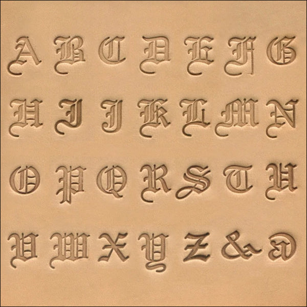 3/4 (19mm) Old English Font Alphabet Leather Stamp Set 8142-00 –
