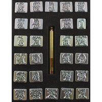 3/4" (19mm) Script Font Alphabet Leather Stamp Set 8139-00