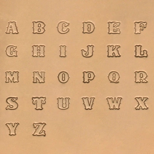 3/4 (19mm) Script Font Alphabet Leather Stamp Set 8139-00