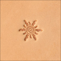 Geometric Spiral Sun G2293 Craftplus Leather Stamp