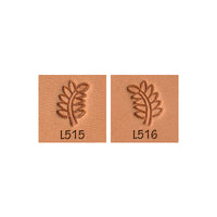 Leaf Bunch Stem L515 L516 2-Piece Leather Stamp Set