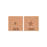 Star 5-Point 3-D Z610 Z609 2-Piece Leather Stamp Set